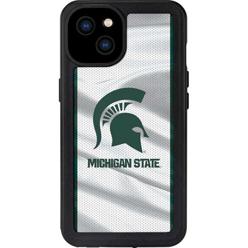 Michigan State University Spartans Jersey iPhone 15 Plus Waterproof Case